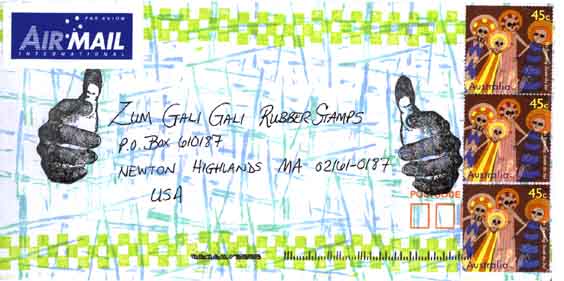 Envelope with Australian postage, 46 K JPG