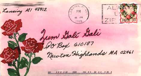roses and valentine stamp, 36K JPEG