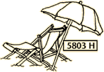 Sling Chair And Umbrella